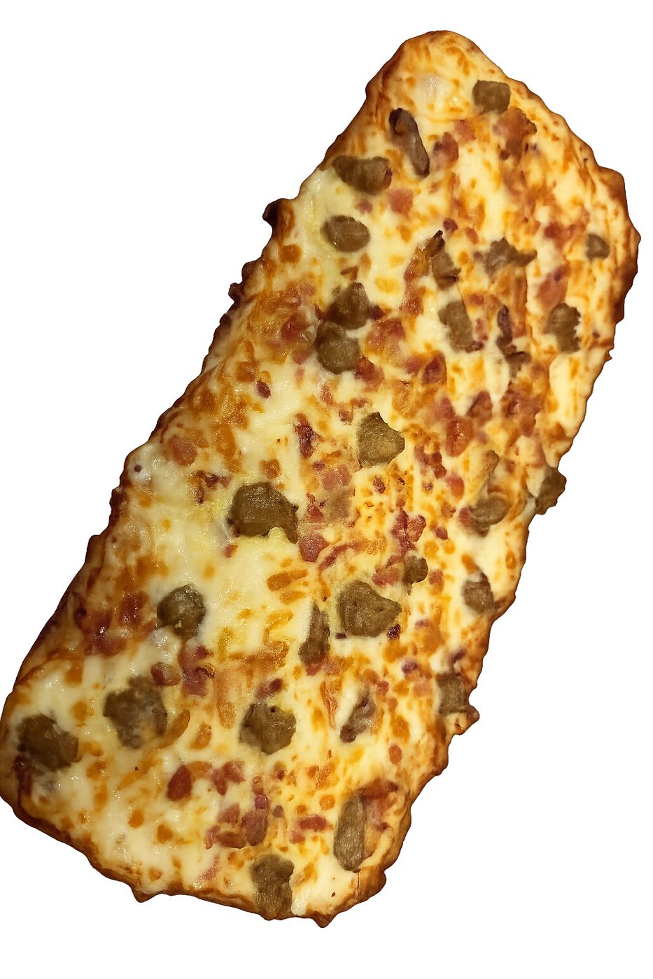 Bacon Sausage Egg and Cheese Flatbread
